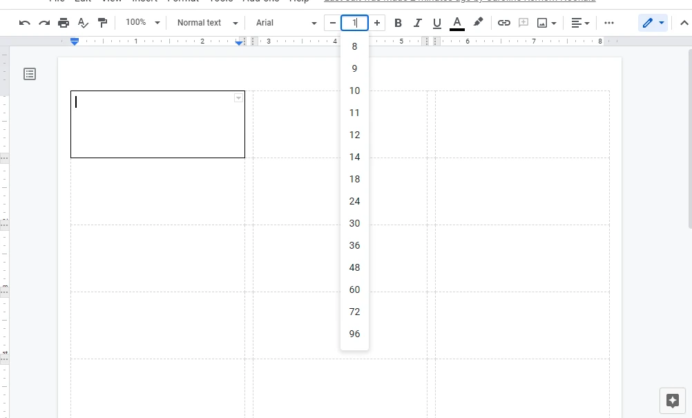 Reduce font size inside the table