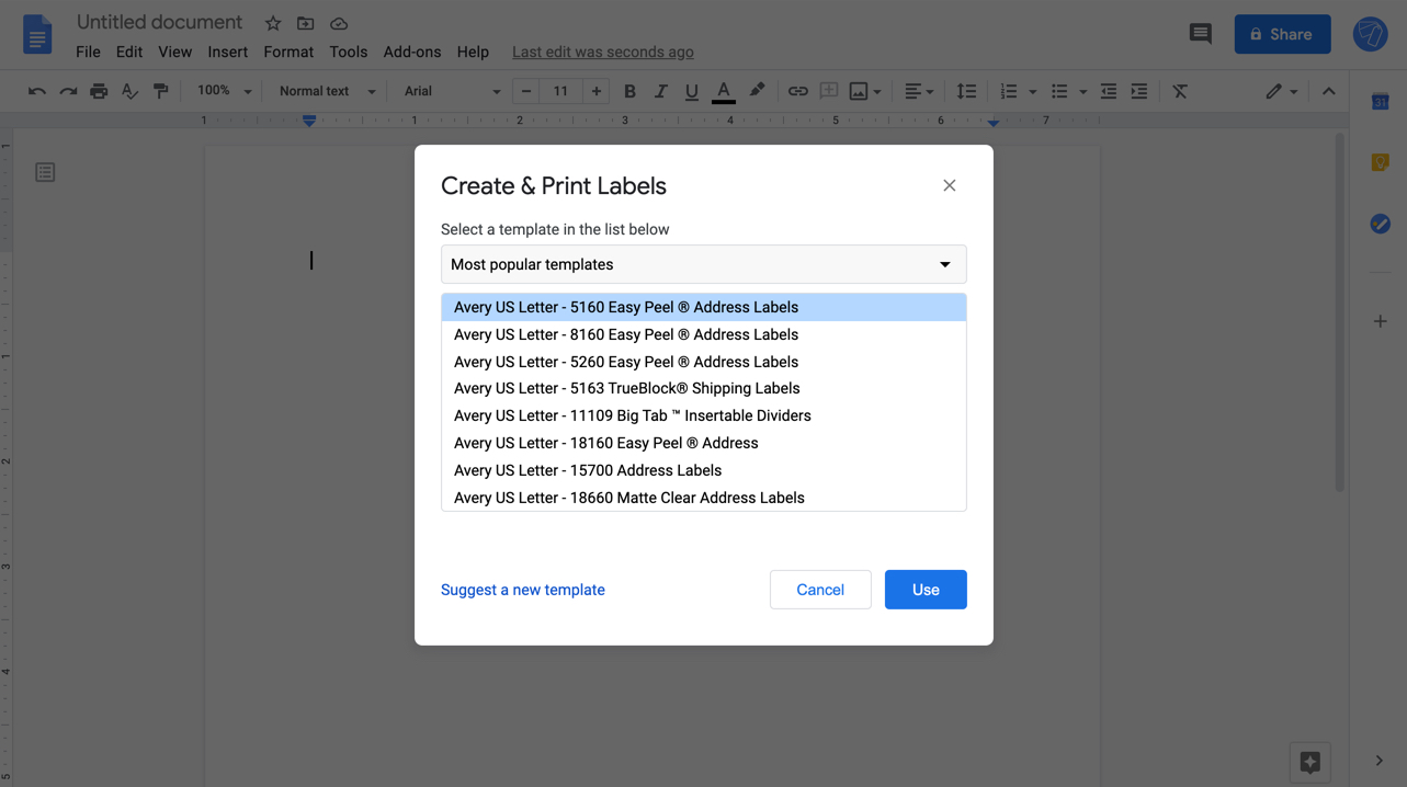 How to create plain labels (no formatting) in Google Docs?