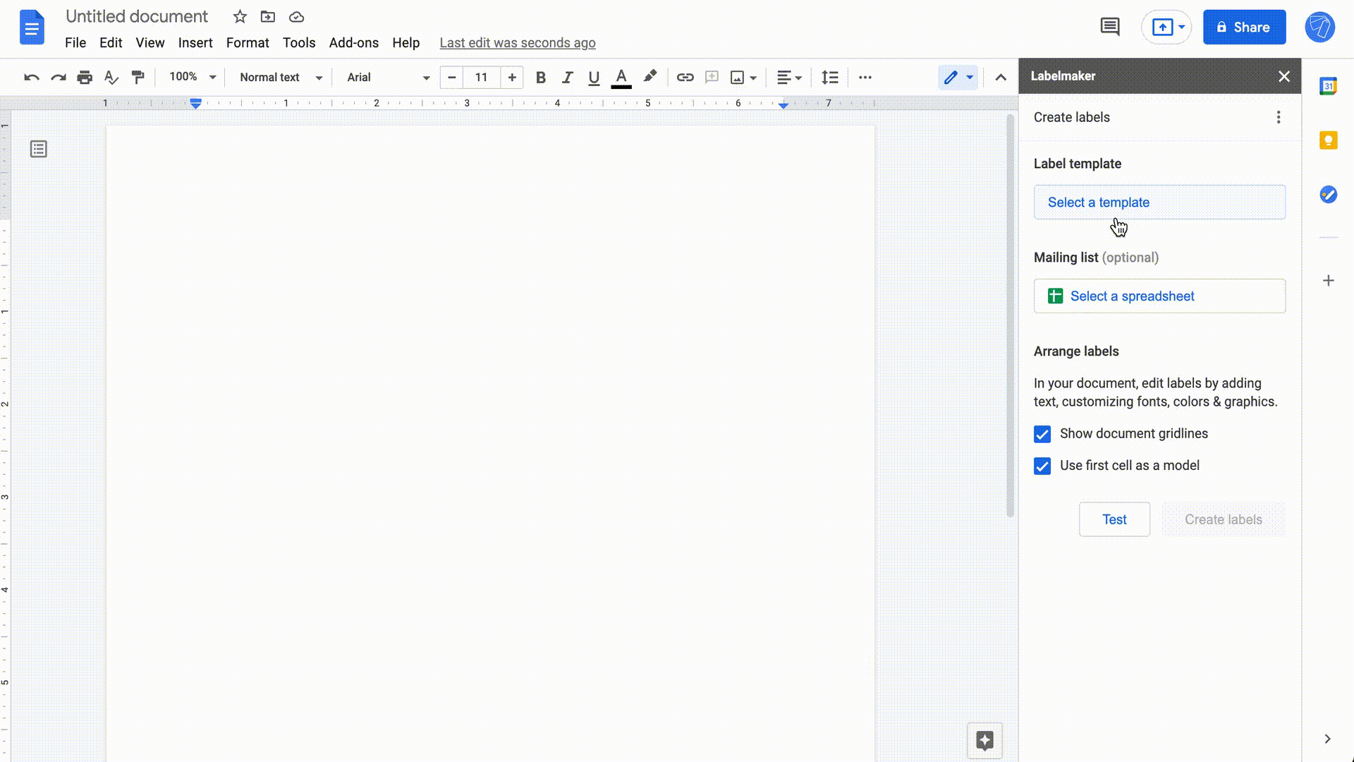 Google Docs Label Template