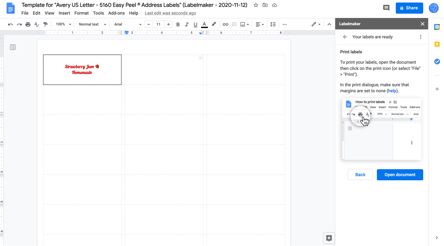 How To Make Labels In Google Docs 