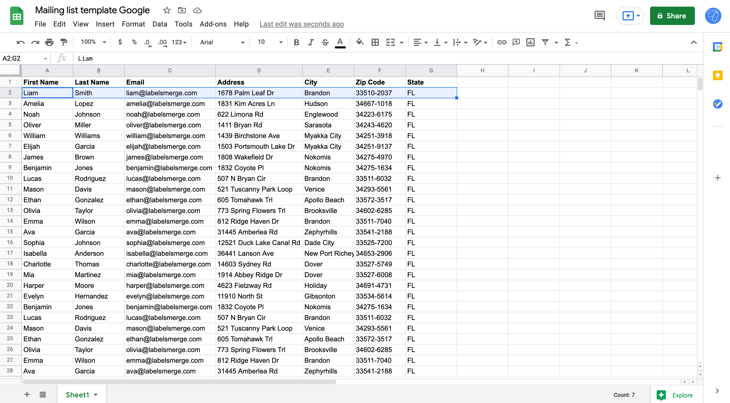 How To Make A Contact List In Google Sheets