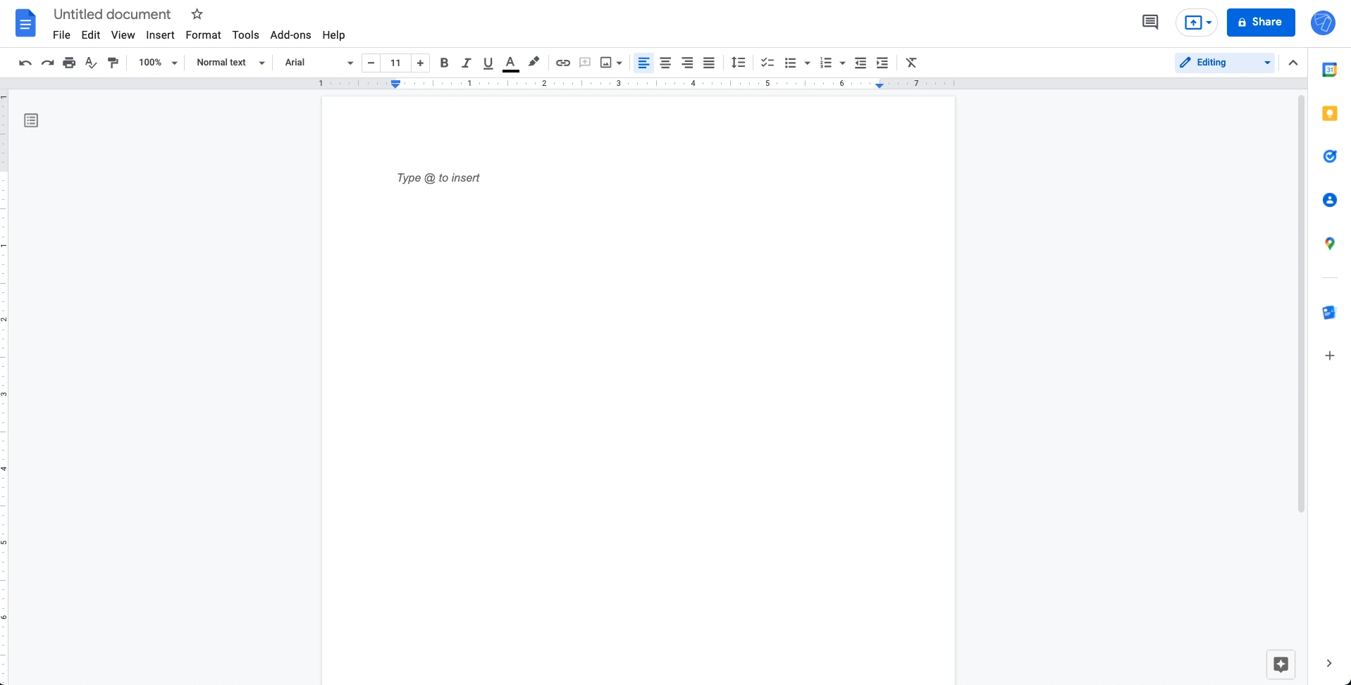 Open a document in Google Docs