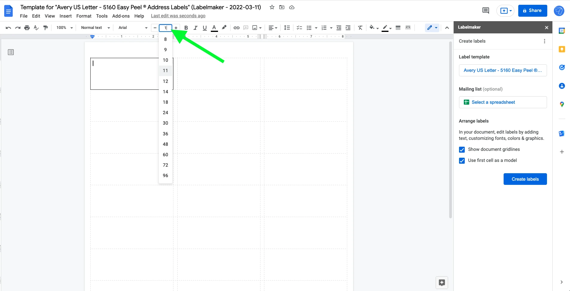 Step 2 to add an image into your Wedding labels using a table